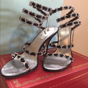 Rene Caovilla Sexy Crystal Heel Shoes ~ size 6